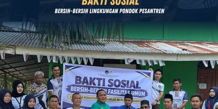Lapas Pasir Pangarayan Gelar Bakti Sosial Bersih-Bersih Lingkungan Pondok Pesantren
