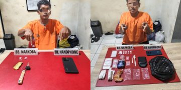 Polres Kampar Berhasil Sikat Dua Pengedar Narkoba di Desa Sawah, Sita Sabu-sabu dan Pil Ekstasi