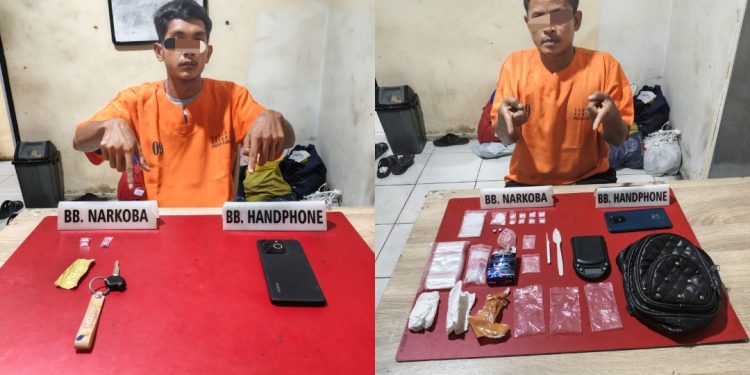 Polres Kampar Berhasil Sikat Dua Pengedar Narkoba di Desa Sawah, Sita Sabu-sabu dan Pil Ekstasi