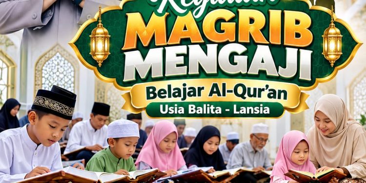 Baru Saja Menjabat Kapolsek di Tapung Hilir Iptu Riko Inisiasi Program “Magrib Mengaji”