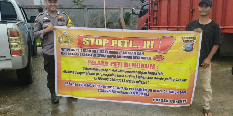 Polres Kuansing Sosialisasikan Larangan PETI di Sejumlah Kecamatan, Ajak Masyarakat Jaga Kelestarian Lingkungan