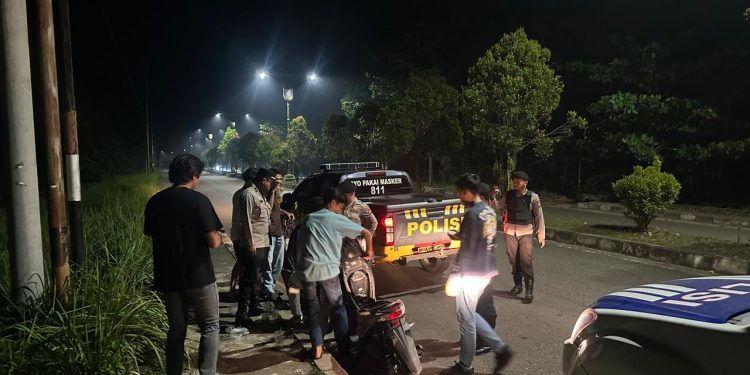 Tim Raga Polres Kuansing Patroli Malam, Antisipasi C3 dan Balap Liar
