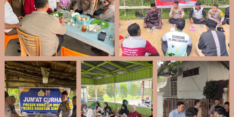 Jumat Curhat, Polsek Jajaran Polres Kuansing Dekatkan Polisi dengan Masyarakat