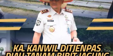 Ka. Kanwil Ditjenpas Riau Tanam Bibit Jagung, Perkuat Program Ketahanan Pangan
