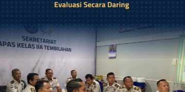 Perkuat Akuntabilitas Kinerja, Lapas Tembilahan Ikuti Monitoring dan Evaluasi Secara Daring