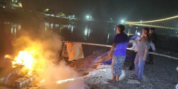 Polsek Kuantan Tengah Tindak 1 Unit PETI di Dekat Jembatan Gantung Seberang Taluk