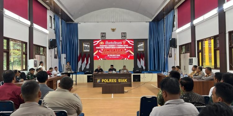 Sosialisasi di Polres Siak, Satgas PKH Riau Tegaskan Komitmen Penertiban Kawasan Hutan Pulihkan Kelestarian Alam