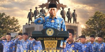 Lapas Narkotika Kelas IIB Rumbai Menyelenggarakan Upacara Peringatan Hari Kesaktian Pancasila Dengan Khidmat dan Tertib