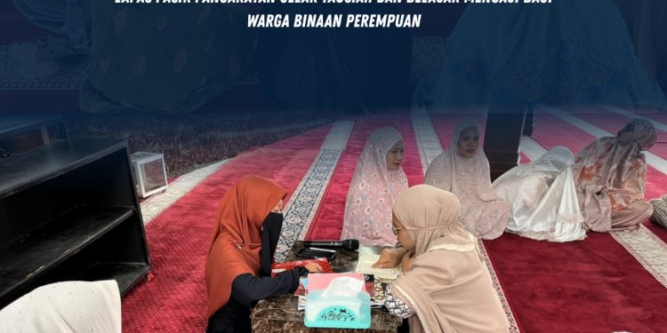 Perkuat Pembinaan Kepribadian, Lapas Pasir Pangarayan Gelar Tausiah dan Belajar Mengaji bagi Warga Binaan Perempuan
