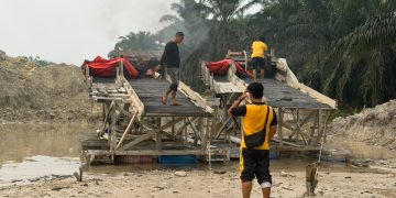 Polsek Singingi Tertibkan Dua Rakit PETI di Desa Kebun Lado