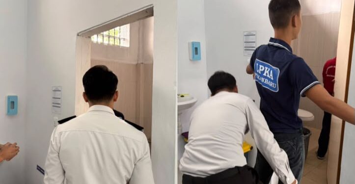 LPKA Kelas II Pekanbaru Melaksanakan Kegiatan Tes Urine Rutin Kepada 5 (lima) Orang Anak Binaan