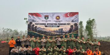 Kapolres Kampar Hadiri Simulasi Pemadaman Karhutla Bersama TNI & Angkatan Bersenjata Singapura