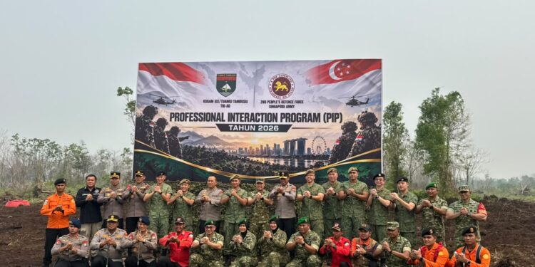 Kapolres Kampar Hadiri Simulasi Pemadaman Karhutla Bersama TNI & Angkatan Bersenjata Singapura