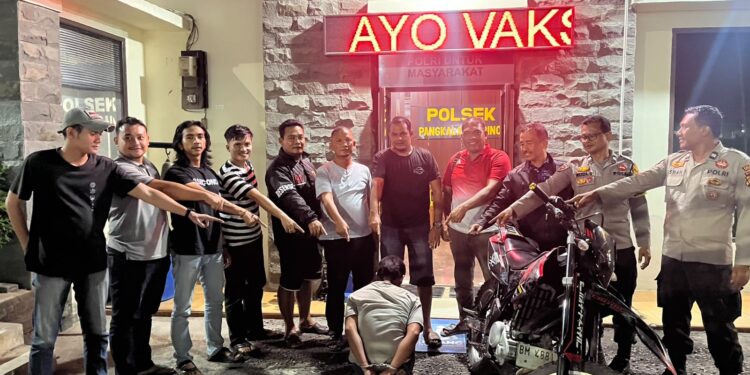 Polsek Lubuk Dalam Bekuk Pelaku Pencurian Sepeda Motor Yamaha WR 155 R, Pelaku Ditangkap di Pelalawan
