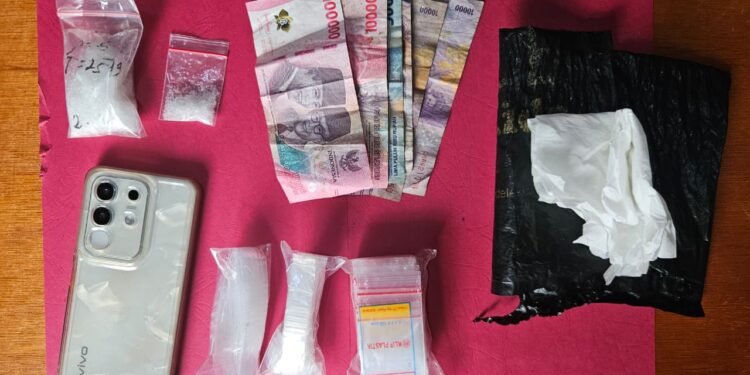 Polsek Rokan IV Koto Tangkap Seorang Pengedar di Pendalian, Sabu 25,41 Gram Disita