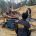 Polsek Singingi Tertibkan Empat Rakit PETI di Muara Lembu
