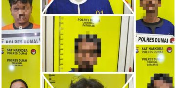 Polres Dumai Gelar Razia di Kawasan Rawan Narkoba, 11 Pria Diamankan dengan Hasil Tes Urine Positif Metamfetamina
