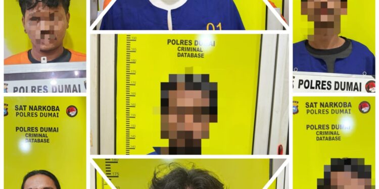 Polres Dumai Gelar Razia di Kawasan Rawan Narkoba, 11 Pria Diamankan dengan Hasil Tes Urine Positif Metamfetamina