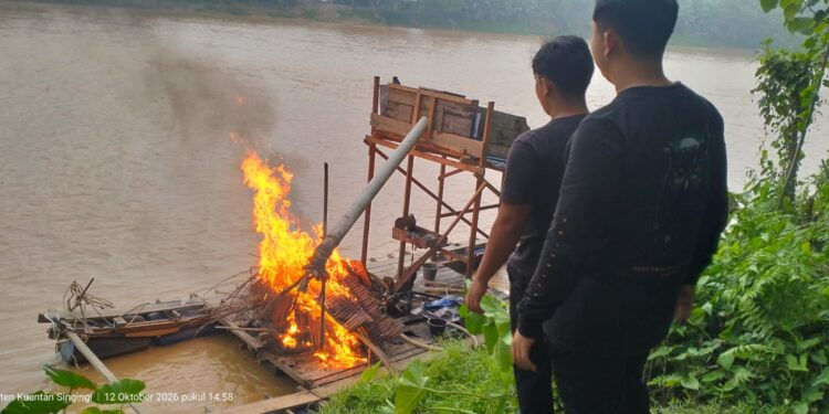 Polsek Pangean Cek Informasi Dugaan PETI di Desa Padang Tanggung