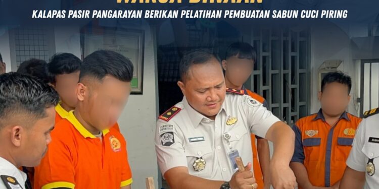 Tingkatkan Keterampilan Warga Binaan, Kalapas Pasir Pangarayan Berikan Pelatihan Pembuatan Sabun Cuci Piring