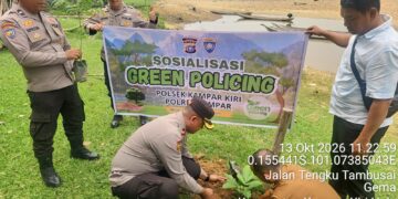Green Policing Hadir di Desa Gema: Polri & Warga Bersama Lestarikan Alam Kampar Kiri Hulu