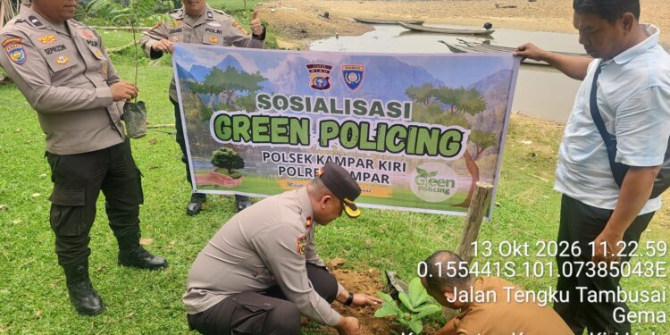 Green Policing Hadir di Desa Gema: Polri & Warga Bersama Lestarikan Alam Kampar Kiri Hulu