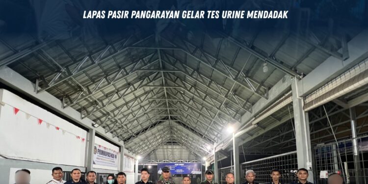 Pastikan Lapas Bersih dari Narkoba dan Barang Terlarang, Lapas Pasir Pangarayan Gelar Tes Urine Mendadak Libatkan Koramil 02 Rambah