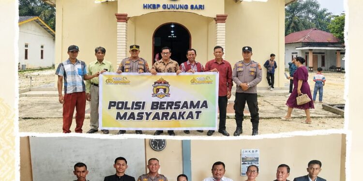 Minggu Kasih di Gereja HKBP Gunung Sari, Kapolsek Kampar Kiri Ajak Masyarakat Bersama Jaga Kamtibmas