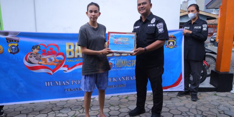 Sentuh Hati Masyarakat, Polresta Pekanbaru Tebar Kepedulian di Hari Jadi ke-75 Humas Polri