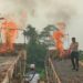 Polsek Kuantan Mudik Tertibkan dan Musnahkan Lima Rakit PETI di Sungai Tiu Desa Muara Petai