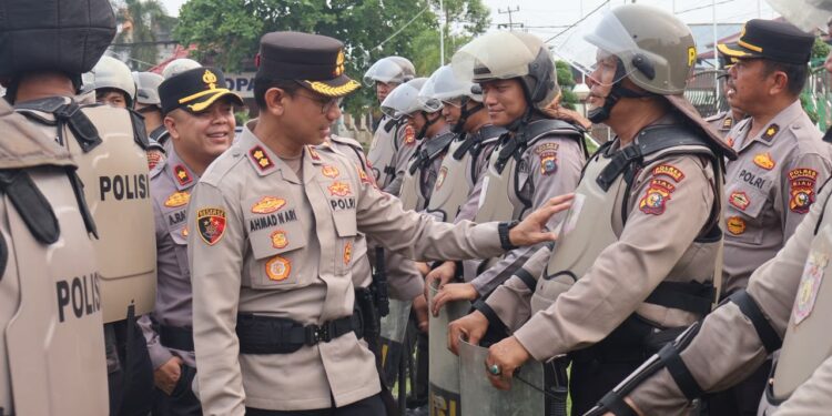 POLRES PELALAWAN GELAR APEL KESIAPSIAGAAN, ANTISIPASI GANGGUAN KAMTIBMAS