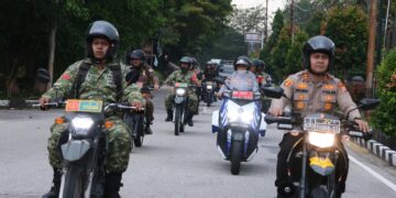 Jaga Kondusivitas Wilayah, Tim Gabungan TNI-Polri dan Pemkab Siak Gelar Patroli Skala Besar