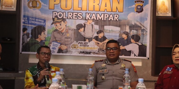Kapolres Kampar Gelar Pertemuan Koordinasi Bersama Disperinaker Kab. Kampar Terkait Program Polisi Peduli Pengangguran (POLIRAN)