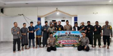 Polisi Bersama Masyarakat Kolaborasi SULINGMAS Polsek Tualang Bersama Bikers Subuh ajak warga ciptakan kamtibmas dan Pelopor keselamatan