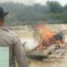 Polsek Kuantan Tengah Tindak Lanjut Laporan Layanan Kepolisian 110, Dua Rakit PETI Ditemukan di Desa Pulau Kopung Sentajo