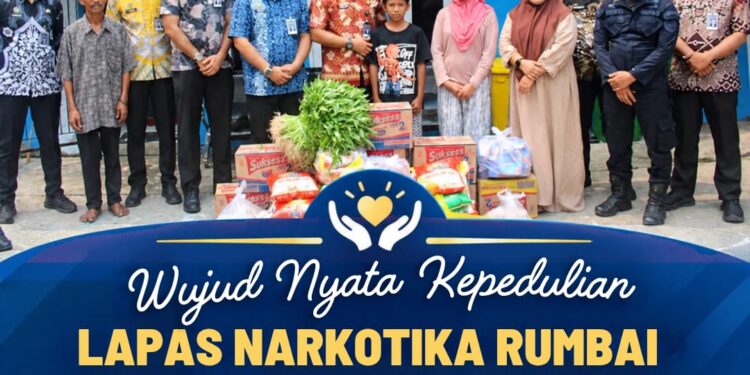 Lapas Narkotika Rumbai Salurkan Bantuan Sosial ke Panti Asuhan Al-Fajar