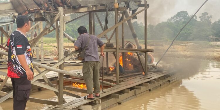 Layanan Kepolisian 110, Polsek Kuantan Hilir Tindak Lanjuti Laporan PETI di Pulau Beralo