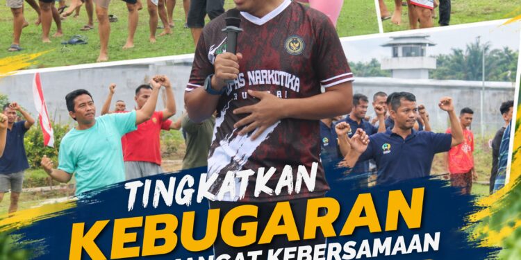 *TINGKATKAN KEBUGARAN DAN SEMANGAT KEBERSAMAAN LAPAS NARKOTIKA RUMBAI GELAR SENAM SEHAT BERSAMA*