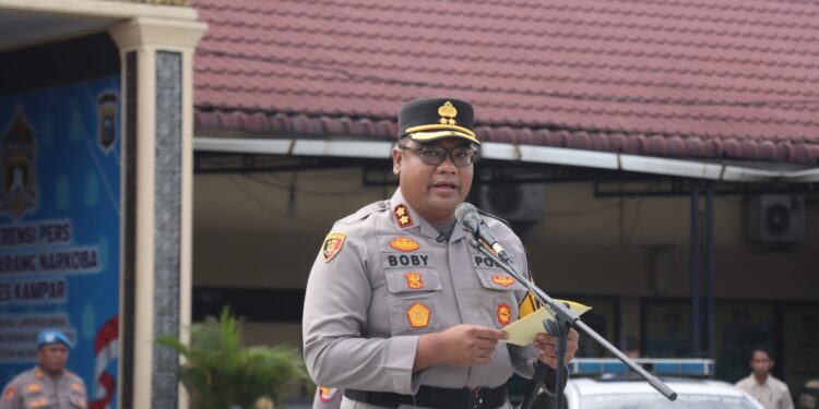 Apel Gelar Pasukan Operasi Patuh Lancang Kuning 2026, Kapolres Kampar Siapkan Personel Tekan Pelanggaran dan Kecelakaan Lalu‑Lintas