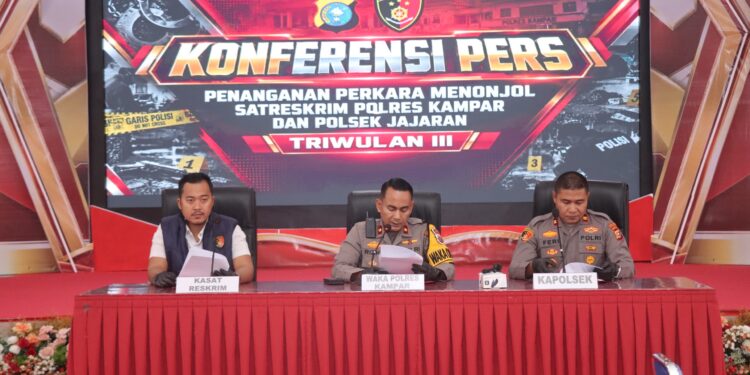 Polres Kampar Ungkap 91 Kasus Kriminal Triwulan III Tahun 2026