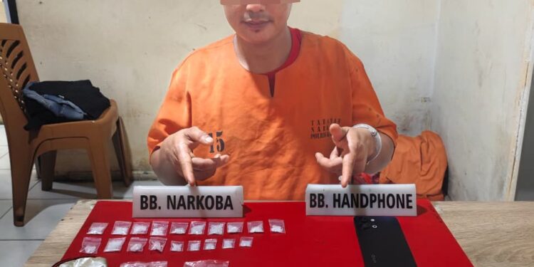 Satresnarkoba Polres Kampar Tangkap Warga Sungai Agung, Sita 19 Paket Sabu-sabu Siap Edar