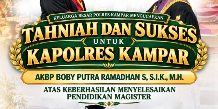 Di Tengah Kesibukan Tugas, Kapolres Kampar Selesaikan Studi Magister di Universitas Lancang Kuning