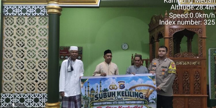 Polisi Bersama Masyarakat, Polres Kuansing dan Polsek Jajaran Serentak Laksanakan Subuh Keliling di 11 Lokasi