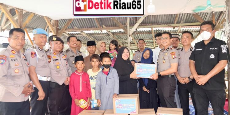 HUT HUMAS POLRI KE-75, POLRES PELALAWAN ADAKAN BHAKTI SOSIA DI PANTI ASUHAN SALSABILA