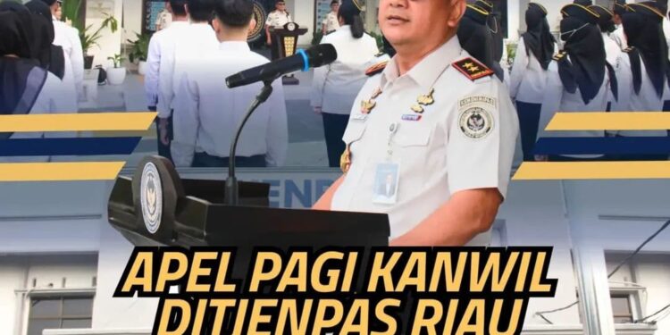 Apel Pagi Kanwil Ditjenpas Riau, Rudy Fernando Sianturi Tekankan Kedisiplinan dan Apresiasi Kinerja Pegawai